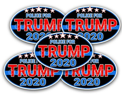 POLICE for TRUMP STICKERS 2020 Trump Political Bumper Stickers Decals 5quot; 5 pack