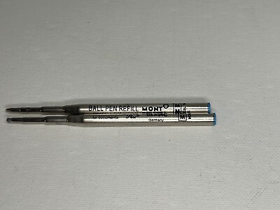 #ad Set Of 2 Blue Ink Ball Pen Refill Montblanc HL 1076634.