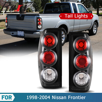 #ad Tail Lights For 98 04 Nissan Frontier Altezza Rear Brake Lamps 1Pair Black Clear