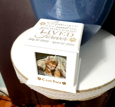 #ad Pet Memorial Urn Personalized for your Cat or Dog ❤️ Custom Laser Engraved ❤️