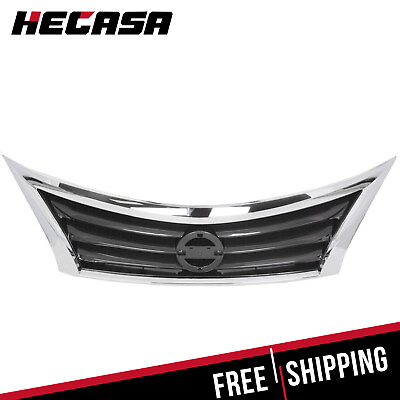 #ad Front Bumper Grille Upper Grill Assembly Chrome For 2013 2014 2015 Nissan Altima
