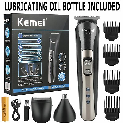 #ad Kemei Professional Hair Clippers Cordless Trimmer Beard Cutting Machine Barber
