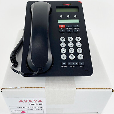 #ad Avaya 1603 IP Phone 700415540 Black Refurbished Bulk