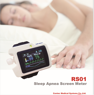 #ad CONTECPulse Oximeter Respiration Sleep Monitor SPO2Pulse Rate RS01 New hot