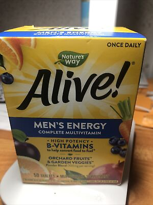 #ad Alive Men#x27;s Energy Complete Daily Multivitamin Tablets 50 Count