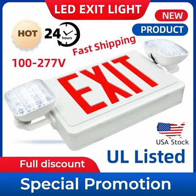 #ad Commercial LED Emergency Light UL Certified Adjustable Two Heads with Battery