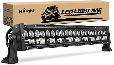 #ad Nilight LED Light Bar 22Inch 150W 7D 15000LM Double Row Flood Spot Combo Lights