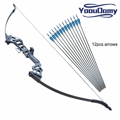 #ad #ad Archery Takedown Recurve Bow Set amp; Bow Sight amp; Arrow Rest Hunting amp; 12pcs Arrows