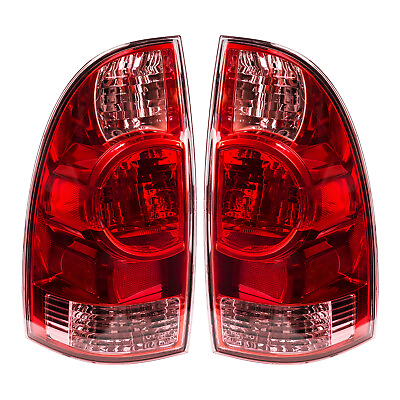 #ad For 2005 2015 Toyota Tacoma Tail Lights Brake Lamp Pure Red Left Right Side
