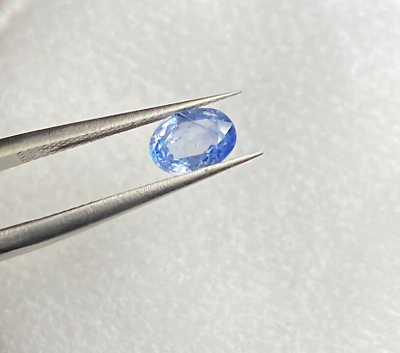 #ad 0.94 CTS EARTH MINED CEYLON SAPPHIRE LIGHT BLUE 6.9 X 5 X 2.8 MM HEATED ONLY