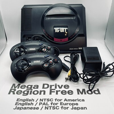 #ad SEGA MEGA DRIVE Genesis HAA 2510 Console REGION FREE Choose Controller Quantity