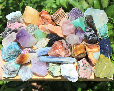 #ad Bulk Mixed Crafters Collection: Gems Crystal Natural Rough Raw 1000 Carat Lot