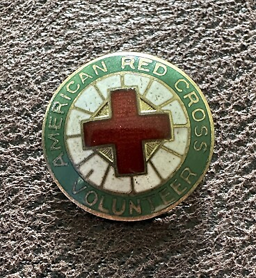 #ad #ad American Red cross ARC Volunteer Pin Enamel WWII Era Looks Fantastic
