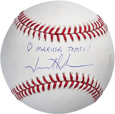 #ad Jason Alexander Seinfeld Autographed Baseball with quot;Marissa Tomeiquot; Inscription
