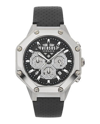 #ad Versus Versace Mens Palestro Stainless Steel 45mm Strap Fashion Watch