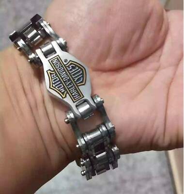 #ad Harley Davidson Men#x27;s Bracelet Stainless Steel Bracelet