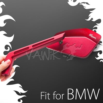 #ad VAWiK mirrors CNC aluminum Cleaver red 10mm x 1.5 pitch fits BMW motorcycle θ