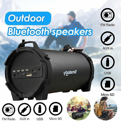 #ad #ad LOUD BLUETOOTH SPEAKER Portable Wireless Boombox Aux Rechargeable Stereo System