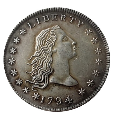#ad Rare 1794 Liberty Flowing Hair American US Dollar Restrike Coin. Explore now