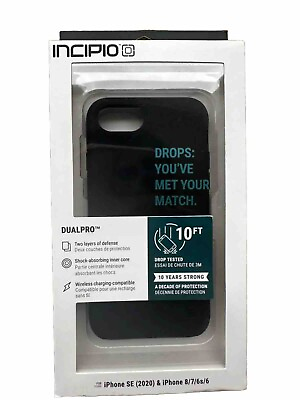 #ad Incipio DualPro Series for iPhone SE 2020 amp; iPhone 8 7 6s 6 NEW Matte Black