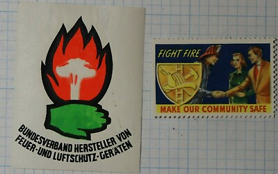 German Federal Fire Air Protection Dept German Clubs amp; Society Poster Stamp