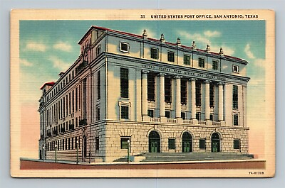 #ad #ad San Antonio TX United States Post Office Court House Federal Building Postcard