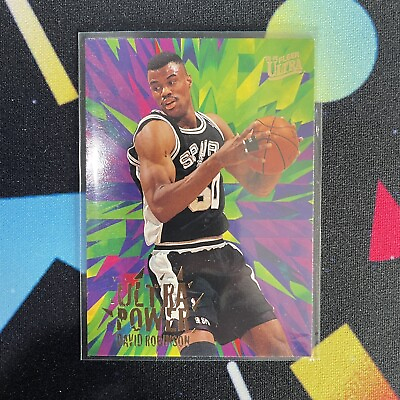 #ad 1995 96 Ultra Power David Robinson San Antonio Spurs Basketball Card #10