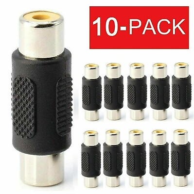 #ad #ad 10 Pack AV RCA Audio Video Female to Female Jack Coupler Adapter Connector