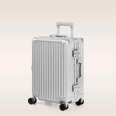 #ad NEW Aluminium Frame Carry On Luggage TSA Lock No Zipper Suitcase 20 24 28 in