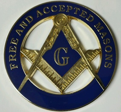 #ad Freemason Masonic Free and Aceepted Masons Cut Out Car Emblem