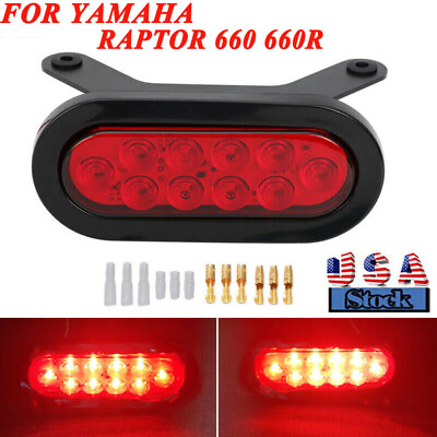 #ad For Yamaha LED Taillight Brake Rear Turn Signal Light Kit RED Raptor 660 660R US