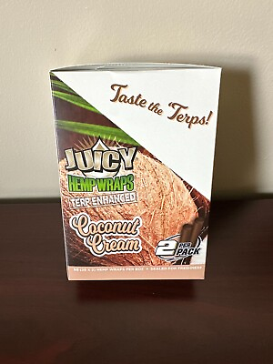 #ad Juicy Jays Coconut Cream Wraps 25 Packs 50 Total Wraps Full Box
