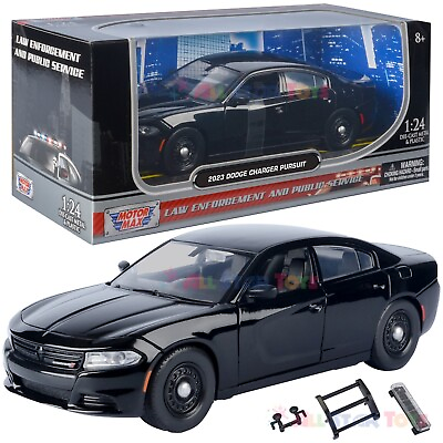#ad #ad MOTORMAX 2023 DODGE CHARGER POLICE CAR BLACK Blank 1 24 Diecast Model Kit 76810