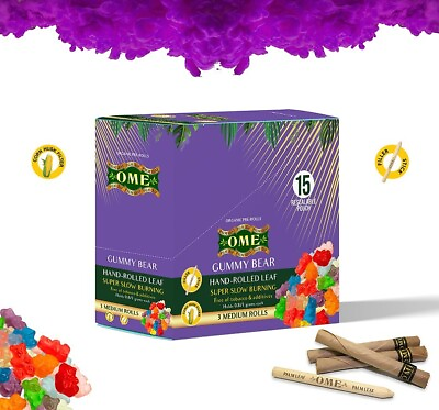 #ad Palm leaf Pack Count 45 medium Slim Wraps 100% Organic OME GUMMY BEAR