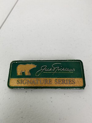 #ad Lincoln OEM Town Car Jack Nicklaus Signature Series Emblem Badge NEVER USED
