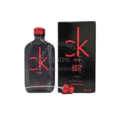 #ad Ck One Red Edition by Calvin Klein EDT 3.4 oz 100 ml For Men RARE