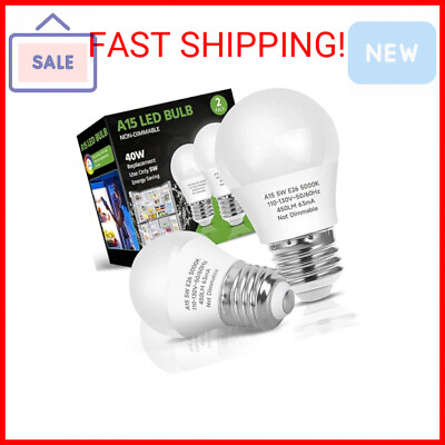 #ad #ad LED Refrigerator Light Bulb 40W Equivalent LED A15 Bulb 5W Daylight 5000K E26