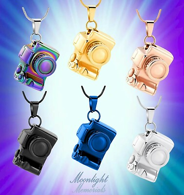 #ad New Camera Photographer Cremation Urn Keepsake Ashes Memorial Necklace