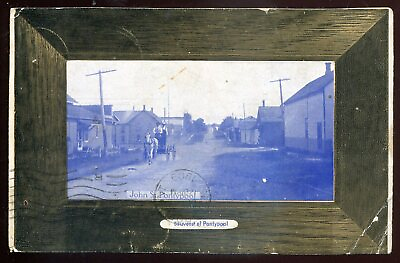 #ad PONTYPOOL Ontario Postcard 1909 Durham. John Street