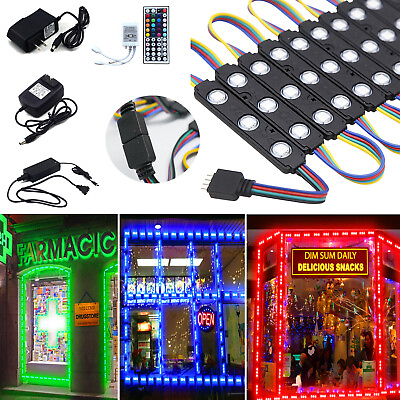 #ad US RGB SMD 5050 3 LED Injection Module Light w Interface Club Bar 12V Sign Lamp