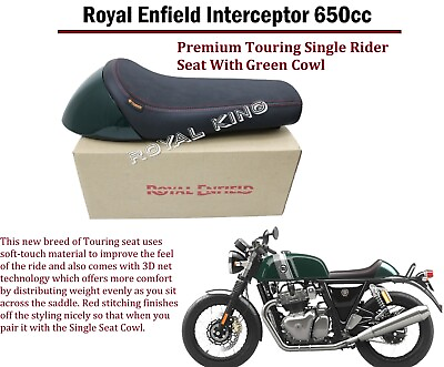 #ad Royal Enfield quot;Interceptor 650quot; quot;Premium Touring Rider Seatquot; amp; quot;Green Cowlquot;