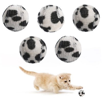 #ad 5PCS Leopard Balls Tennis Mini for Cats Interactive Small Toys Ceramics
