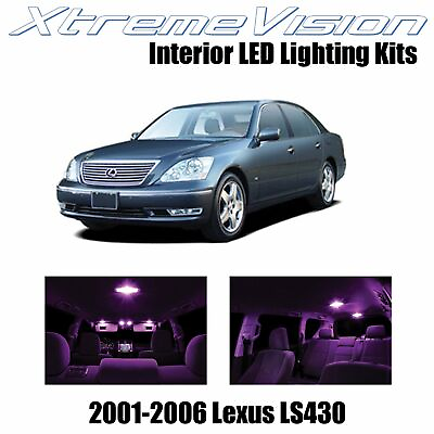 XtremeVision Interior LED for Lexus LS430 2001 2006 9 PCS Pink