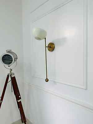 #ad 2 Light Beautiful Handcrafted Brass Wall Scone Modern Stilnovo Wall Light Fixt