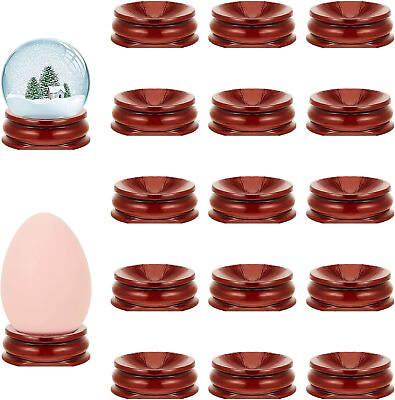 #ad 20Pcs Crystal Holder for Stones Wooden Sphere Stands Crystal Display Stand Decor