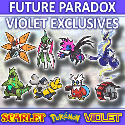 #ad Future Paradox Pokemon Violet EXCLUSIVES MIRAIDON 6IV SHINY