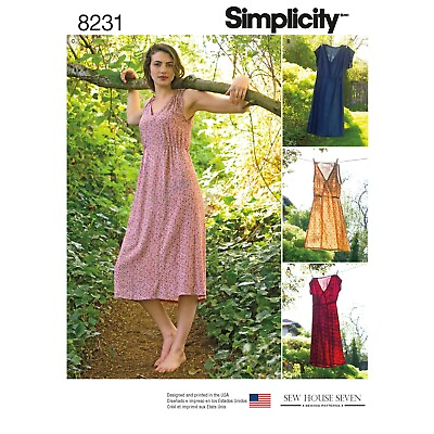 #ad #ad Simplicity 8231 Sz 6 22 Sew House Seven Boho Dress Summer Cottagecore Pattern