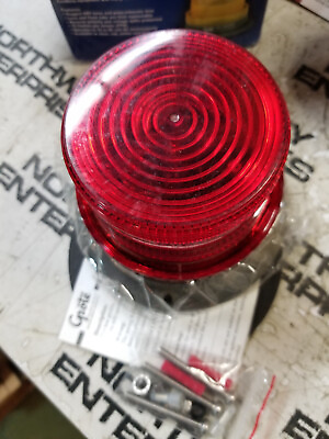 #ad Grote 7710 Mighty Mini Red Lens Strobe Beacon Permanent Mount 77102 12 80Vdc NEW