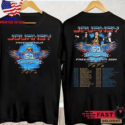 #ad New Rare Journey 2024 Tour Freedom Gift For Fans Men S 5XL Tee QN1155