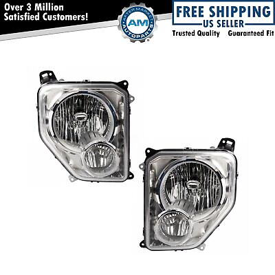 #ad Headlight Set Left amp; Right For 2008 2012 Jeep Liberty CH2502196 CH2503196